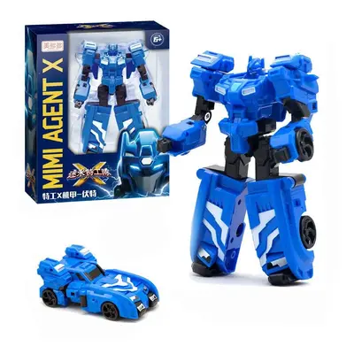 (Blue) Styles Miniforce X Lucybot Lucy Bot Ranger Transformer Machine Car Robot Toy