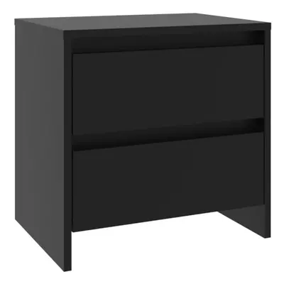 (black, 1) vidaXL 1/2x Bedside Cabinet Chipboard Home Side End Accent Table Multi Colours