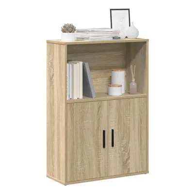 vidaXL Bookcase Sonoma Oak 60x24x85 cm Engineered Wood