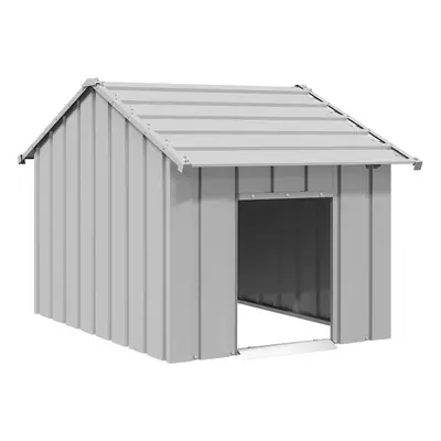 (grey, x x cm) vidaXL Dog House with Roof 85x107x81 cm Galvanised Steel doghouse dog cage