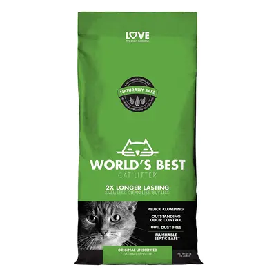 Worlds Best Cat Litter 28lb (12.7kg) Original Unscented