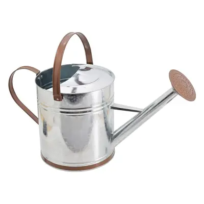 Arcadia Garden Products WC14 Classic Shiny Galvanized Metal Watering Can EasyPour Indoor and Out