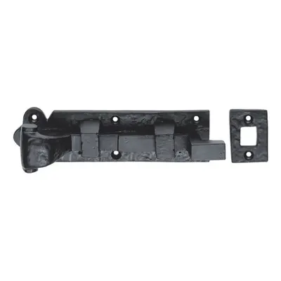 Cranked Barerel Surface Mounted Door Bolt Lock x 51mm Black Antique