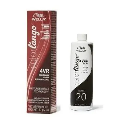 (4VR + Developer (Vol. 20) 16oz) Wella Color Tango 4VR Mahogany Permanent Haicolor