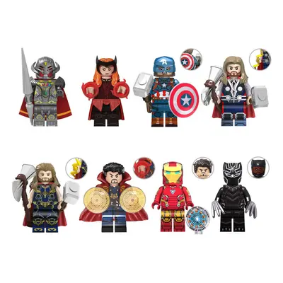 (Style B) 16pcs Avengers Marvel Mini Figures Ironman Spiderman Fit Lego