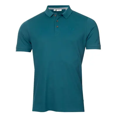 (M, Petrol) Calvin Klein Mens North Coast Moisture Wicking Golf Polo Shirt