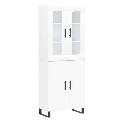 (white, doors) vidaXL Highboard Sideboard Cupboard Side Board Storage Cabinet Engineered Wood