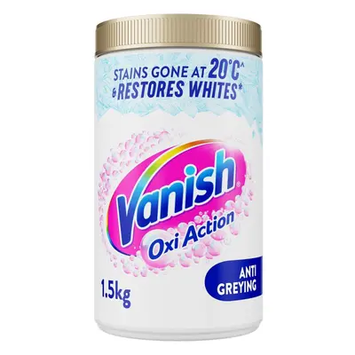 Vanish Gold Oxi Action Stain Remover and Whitening Booster Powder For Whites 1.5 kg Restores Whi