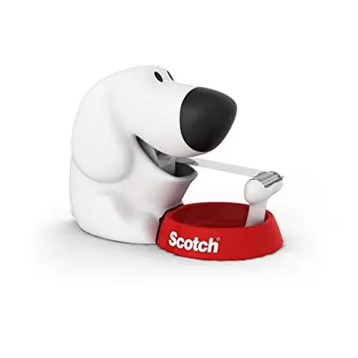 Dog Tape Dispenser with Roll of Scotch Magic Tape - Holds Tape up to mm Wide x 7,5 m - Cute Stat