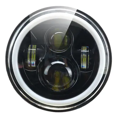 5.75" Round LED Headlight Blue Halo Ring Angel Eyes For Jeep Wrangler JK TJ LJ CJ