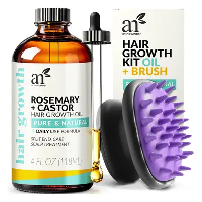 Artnaturals Organic Rosemary Castor Hair Oil + Scalp Massager