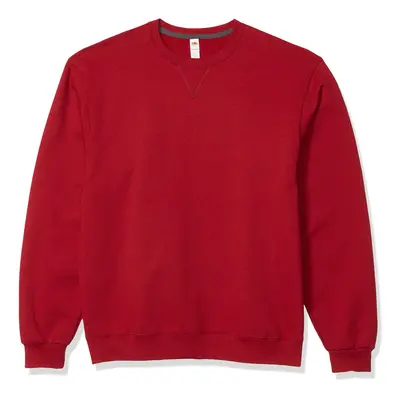 Fruit of the Loom Men's Sofspun Fleece Hoodies Sweatshirt-Cardinal Large