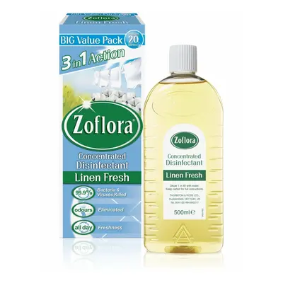 (LINEN FRESH , 120ML - Pack of 3) Zoflora in Antibacterial Disinfectant X3