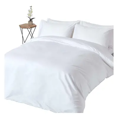 (Double, White) Duvet Cover with Pillowcase Thread count