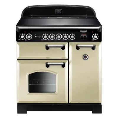 Rangemaster CLA90EICR/C Classic Cream with Chrome Trim 90cm Induction Range Cooker - A Rated