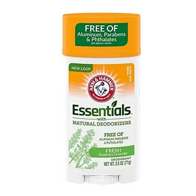 ARM & HAMMER Essentials Natural Deodorant Fresh Rosemary Lavender 2.50 oz (Pack of 4)