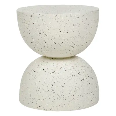 Side Table CAORIA Terrazzo Effect Off-White