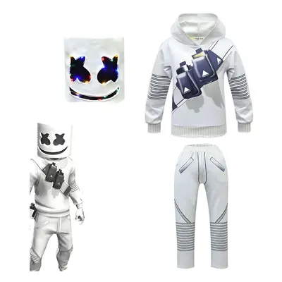 (130) Kids MarshMello DJ LED Mask Hoodie Cosplay