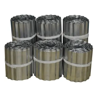 Set of Galvanised Steel Lawn Edging Rolls (16.5cm x 5m)