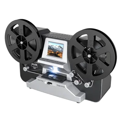 8mm & Super Reels to Digital MovieMaker Film Scanner, Pro Film Digitizer Machine with 2.4" LCD, 