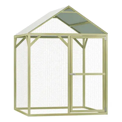 vidaXL Chicken Cage Outdoor Chicken Run Cage Chicken Coop Hen House Steel