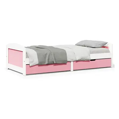 vidaXL Day Bed with Drawers without Mattress IRUN White&Pink 90x200 cm