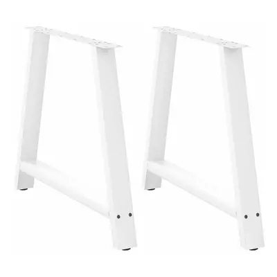 (white, x (72-73) cm) vidaXL Coffee Table Legs A-Shaped Desk Legs Metal Bar Stand DIY pcs Steel