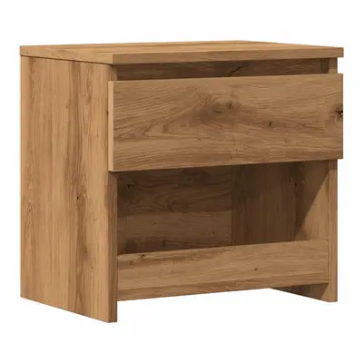 (artisan oak, pcs) vidaXL 1/2x Bedside Cabinet Engineered Wood Nightstand Furniture Multi Colors