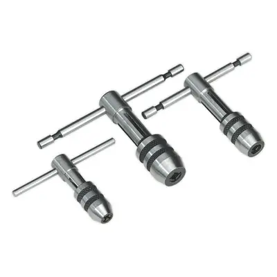 3 Pack - T Handle Tap Wrench Set - 3.9mm to 7mm Metric Threading Spanners