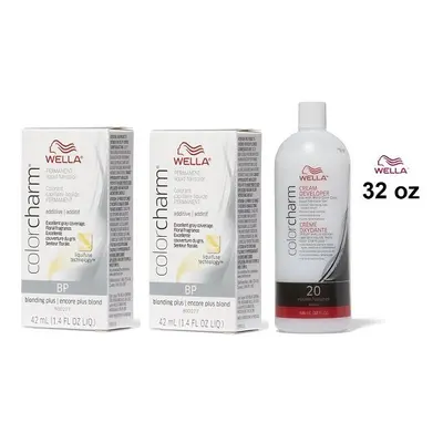 (BP+BP+Dev(Vol.20)32oz) Wella Color Charm BP Blonding Plus Hair Toner