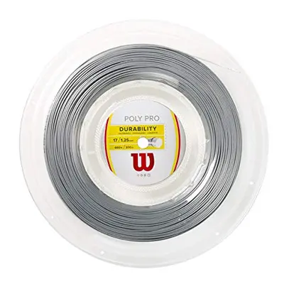 Unisex Poly Pro Tennis Racket String, Silver, 17G UK