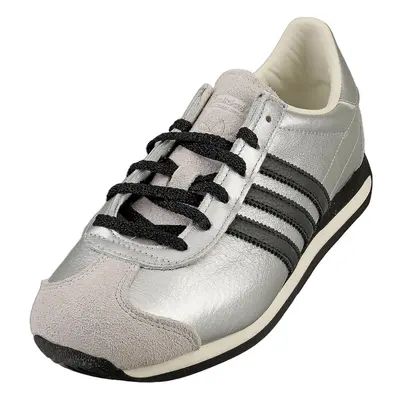 (4.5) adidas Country Og Womens Fashion Trainers in Silver Black