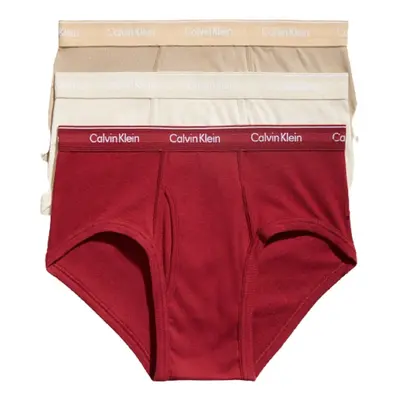 Calvin Klein Men's Cotton Classics 3-Pack Brief Tuffet Red Carpet Ta