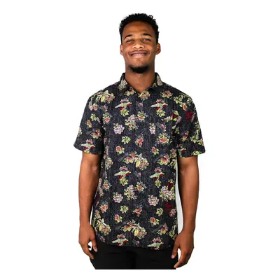 Star Wars Young Men's Fett Floral T-Shirt Black X-Large