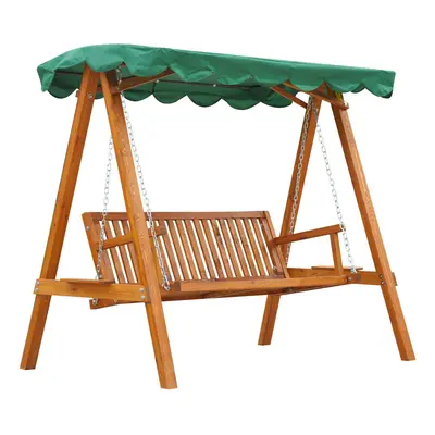 Outsunny Swing Chair Seater Swinging Wooden Hammock Garden Seat Outdoor Canopy