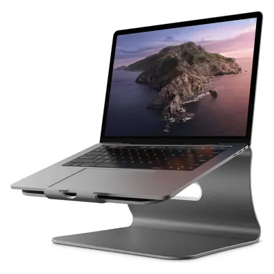 (Grey) Laptop Stand, Aluminum Laptop Stand with Cooling Vents for MacBook Air/Pro, Dell, HP, Len