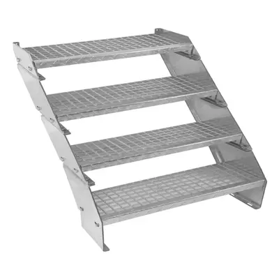 Metal Staircase Section Adjustable Height Galvanised Steel Steps 90cm / 900mm