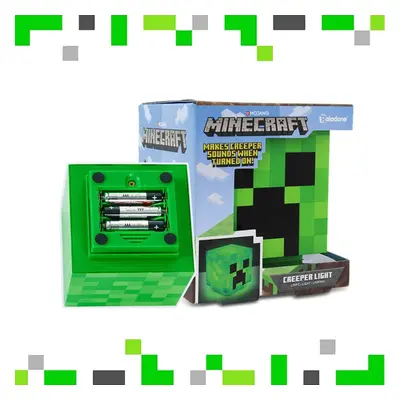 3D Minecraft Creeper Lights BDP Pixelated Cube & Makes Creeper Sound