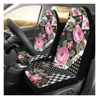 (Flower) PCS Front Car Seat Covers Cushions Seat Protector Auto Interior Accessories