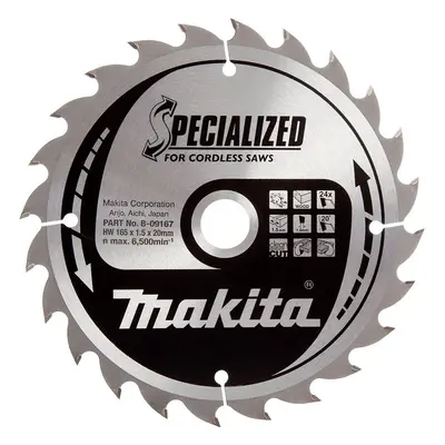 Makita B-09167 Specialized Saw Blade-165 x 20mm, Red/Silver