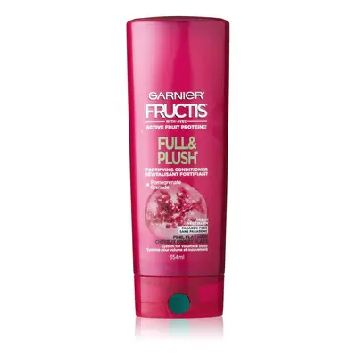 Garnier Fructis Full and Plush Fortifying Conditioner for Fine, Flat Hair, Fl Oz, Count (Packagi