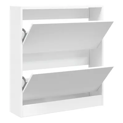 (white, x x 87.5 cm) vidaXL Shoe Cabinet with Flip-Drawers Shoe Storage Shelf Shoe Rack Cupboard