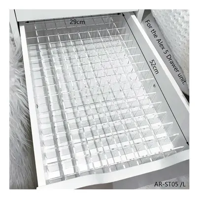 (AR-ST05 - 52cm) ANON DIY Drawer Divider Set For ALEX And Drawers,Acrylic Customizable in-Drawer