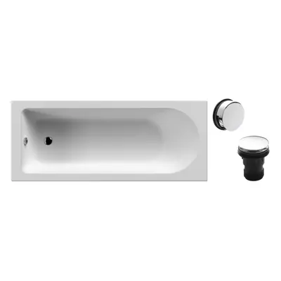 Round Single Ended Bath and Chrome Waste - x 700mm