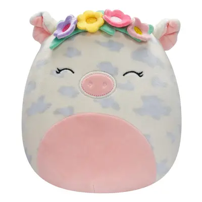 Original 7.5-Inch Rosie Spotted Pig With Multicoloured Flower Crown - Official Plush