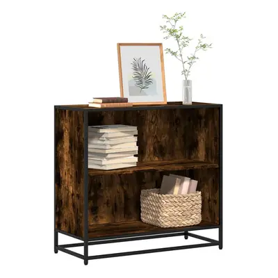 vidaXL Book Cabinet Smoked Oak 80.5x35x76 cm Engineered Wood