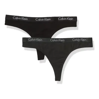 Calvin Klein Women's Motive Cotton Multipack Thong Panty Charcoal Hea