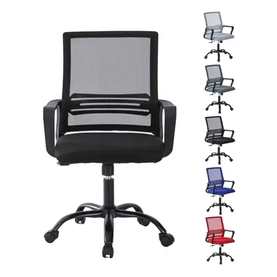 (Black) Adjustable Swivel MESH Chair with Cushion&Support