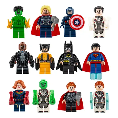 12pcs Steel Spider Man Building Block Super Hero Monitor Minifigures Fit Lego