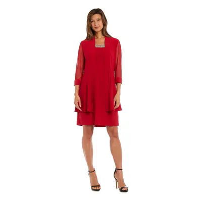 R&M Richards Women's Evening Cocktail Wear Red